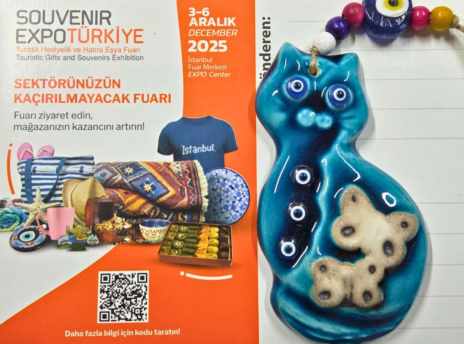 Sinem Seramik Souvenir EXPO Türkiye 2025 - fuar davetiye QR kod